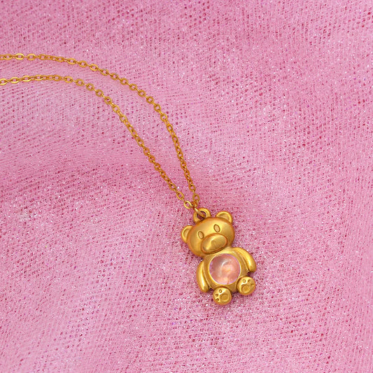 Collar Osito rosa