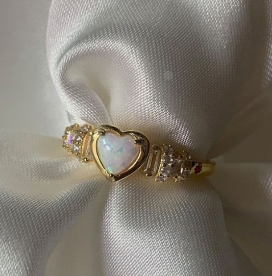 Anillo 💗Dalila💗 Corazón Opalo